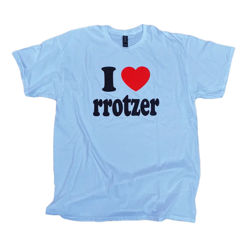 Hellblaues Shirt mit rrotzer-Print