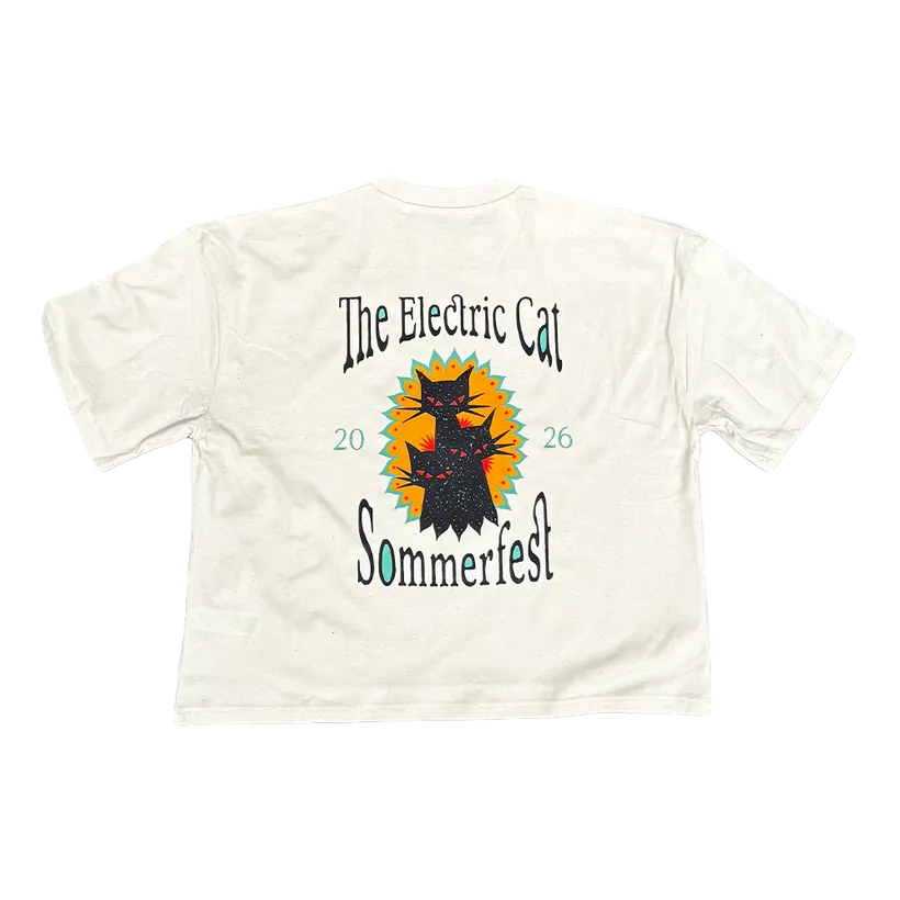 Cremefarbenes Shirt, The Electric Cat Sommerfest