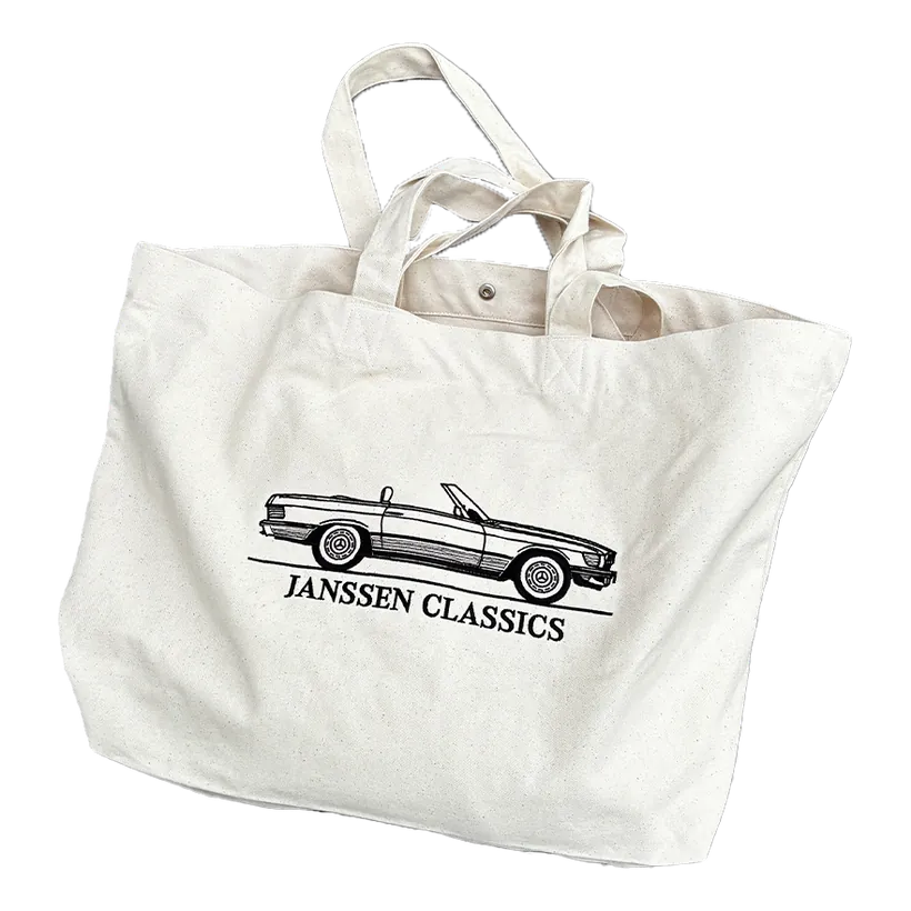 Beige Stofftasche mit Janssen-Classics-Print